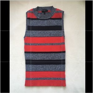 Forever 21- Gray, black and red strips sweater.